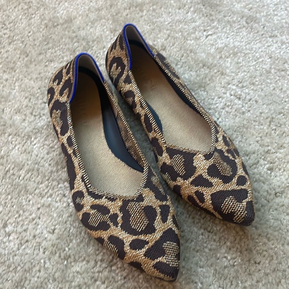 Rothy’s Leopard Pointed Flats